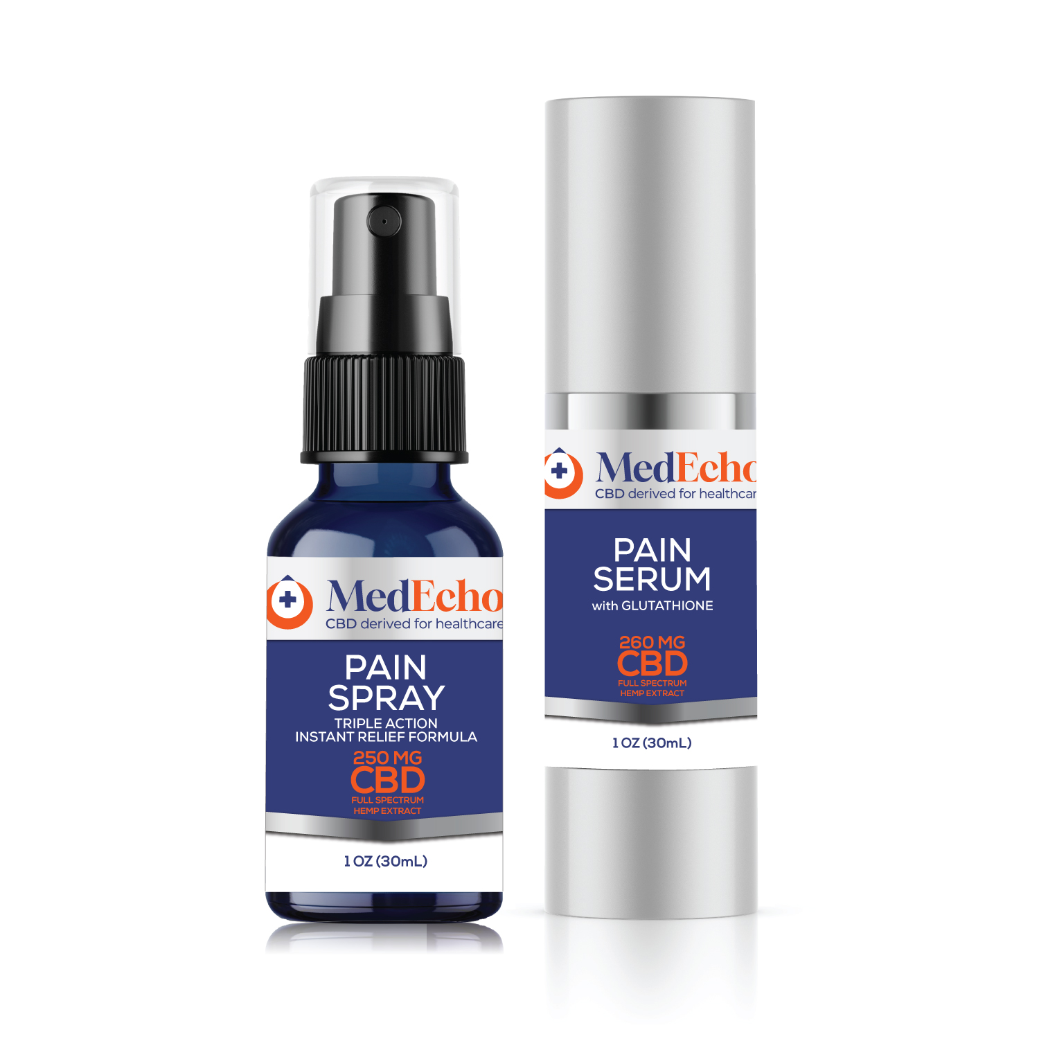 CBD for Pain Relief by MedEcho - CBD Spray and CBD Serum
